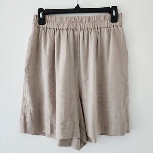 Free People Linen Blend Bermuda Knee Length Shorts